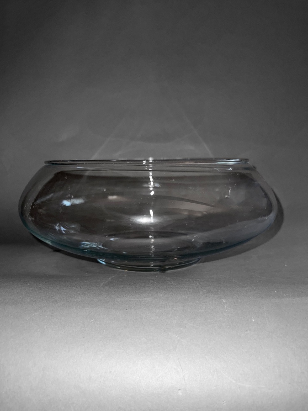 Clear Glass Oval Centerpiece Bowl